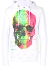 Philipp Plein Skull Hoodie In White