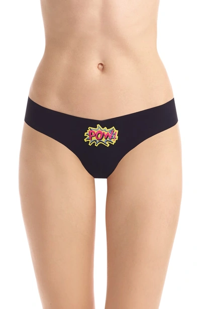 Commando Microfiber Thong In Pow Patch