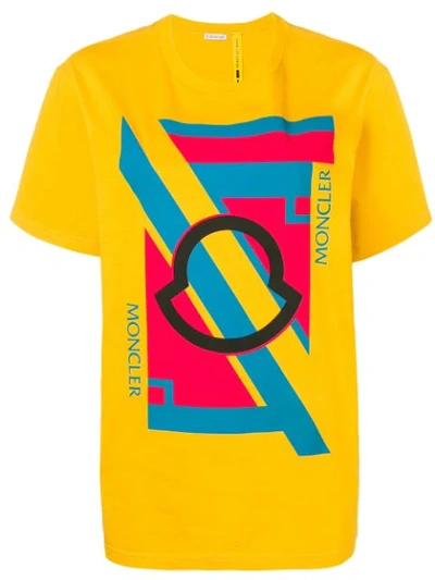 Moncler X Craig Green Logo Cotton T-shirt In Gelb