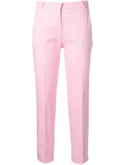 Pinko Cropped Tailored Trousers In Pink