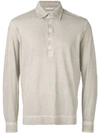 Massimo Alba Long Sleeve Polo Shirt In Neutrals