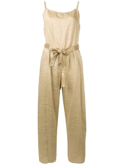 Forte Forte Belted Jumpsuit In Neutrals