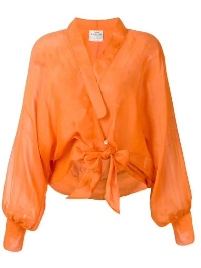 Forte Forte Tie Knot Shirt In Orange