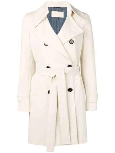 Circolo 1901 Double Breasted Trench Coat In Neutrals
