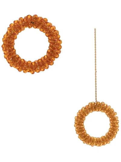 Jacquemus Les Boucles Drop Earrings In Orange