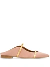 Malone Souliers Maureen Flat Mules In Rosa/oro