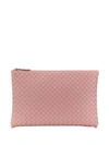 Bottega Veneta Intrecciato Clutch Bag In Pink