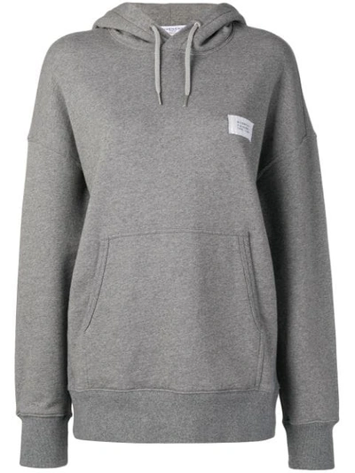 Givenchy Logo Patch Hoodie In Grey