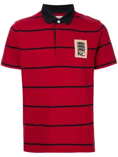 Kent & Curwen Striped Polo Shirt In Red