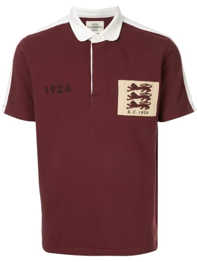 Kent & Curwen 3 Lions Badge Polo Shirt In Red