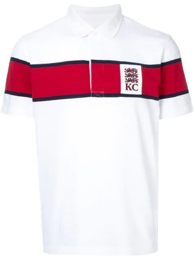 Kent & Curwen Poloshirt Mit Kontraststreifen In White