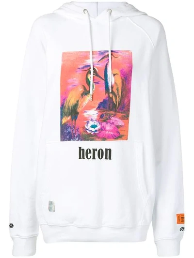 HERON PRESTON OVERSIZED PRINTED FRONT HOODIE 