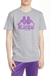 Kappa Authentic Estessi Logo T-shirt In Grey