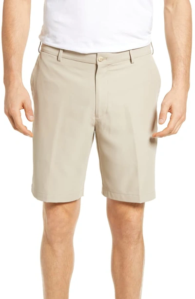 Peter Millar Salem High Drape Performance Shorts In Stone