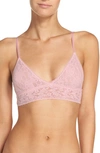 Hanky Panky Signature Lace Padded Triangle Bralette In Pink