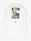 Neighborhood X Cali Holy Spirit And Dog Printed Cotton Hoodie In White