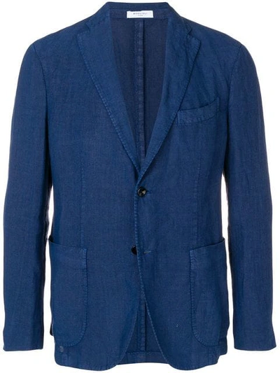 Boglioli Buttoned Blazer In Blue