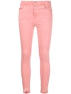 J Brand Distressed Skinny Jeans In Pink