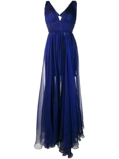 Maria Lucia Hohan Pleated Dress In Blue