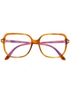 Tom Ford Oversize Square In Orange