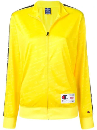Champion Logo Band Jacket In Yellow
