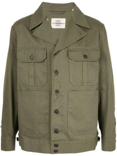 Kent & Curwen Chambers Printed Jacket In Green