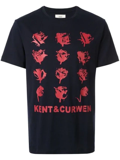 Kent & Curwen Rosebud Band T-shirt In Blue