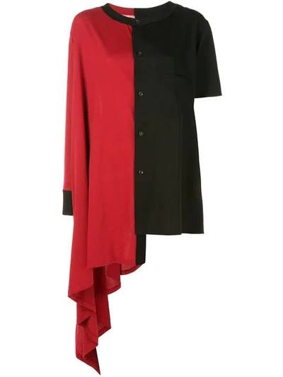 Yohji Yamamoto Asymmetric Top In Red