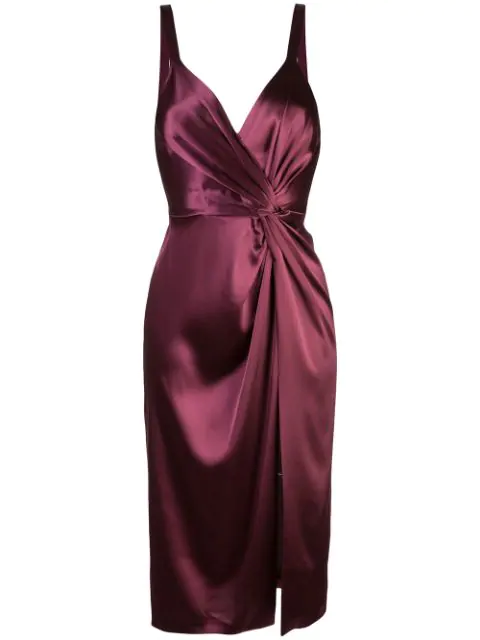 jill jill stuart crossover satin gown