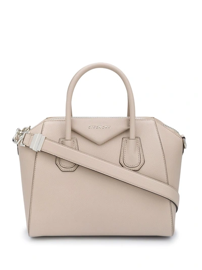 Givenchy Antigona Leather Tote Bag In Neutrals
