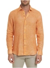 Robert Graham Men's R Collection Enzo Sport Shirt In Orange Size: 2xl By