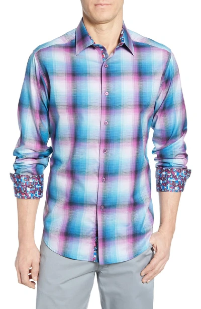 Robert Graham Dion Classic Fit Check Cotton Shirt In Magenta