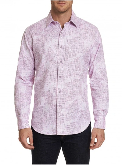 Robert Graham Men's Mateo Sport Shirt In Pink Size: 4xl Tall By