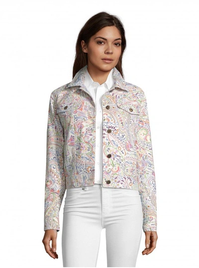 Robert Graham Women's Evie Paisley Printed Suede Jacket Size: M By  In Multicolor
