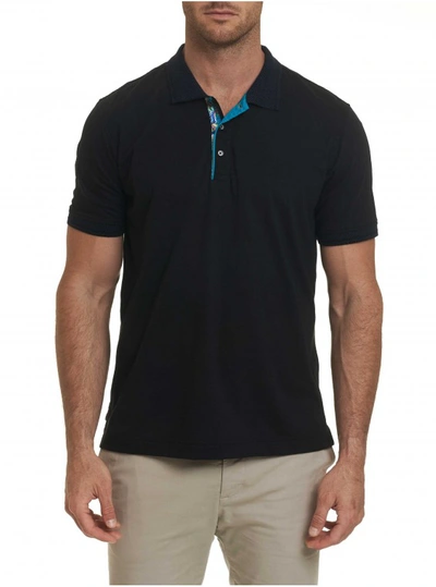 Robert Graham Men's Westan Polo Shirt In Black Size: 3xl By