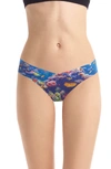 Commando Print Thong In Coral Reef