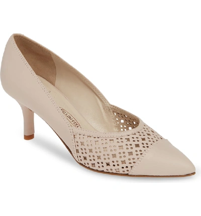 Amalfi By Rangoni Pinza Perforated Pointy Toe Pump In Skin Leather