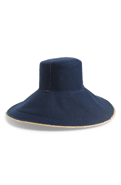 Lola Hats Single Take Wide Brim Hat In Navy