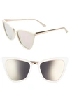 Quay X Jlo Reina 51mm Cat Eye Sunglasses - Pearl/ Rose