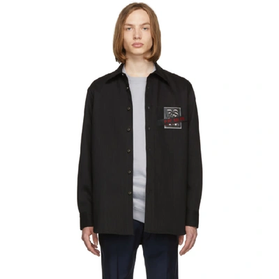 Raf Simons Black Denim Carry Over Shirt In 00099 Black