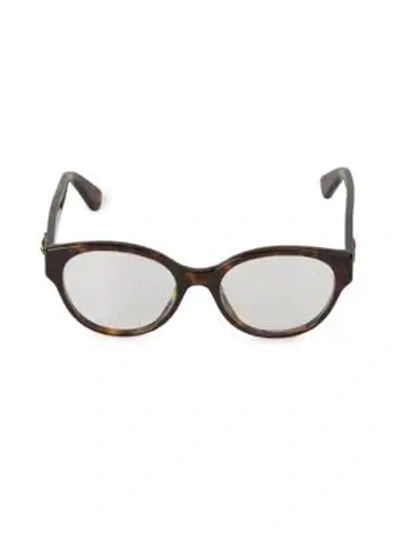 Gucci 50mm Round Optical Glasses In Havana