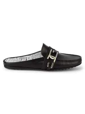 black loafer mules