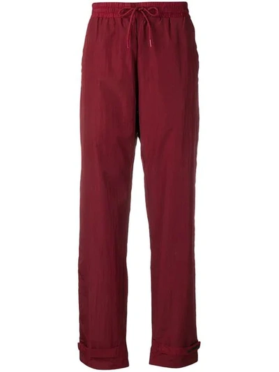 Han Kjobenhavn Touch Strap Ankle Track Trousers In Red