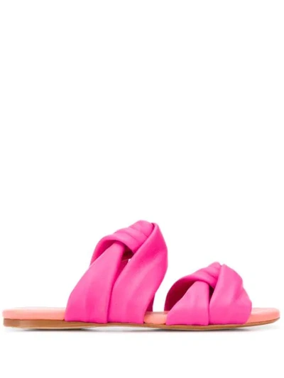 Anna Baiguera Knot Sandals In Pink
