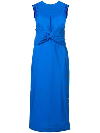 Eudon Choi Tie Knot Dress In Blue