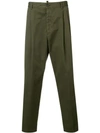 Dsquared2 Pleated Detail Trousers In Green