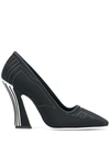 Fendi Ffreedom Square Toe Pumps In Black