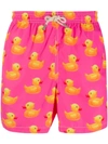 Mc2 Saint Barth Duck Print Swim Shorts In Pink