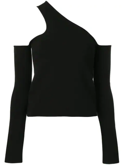 Andrea Ya'aqov Open Shoulder Top In Black