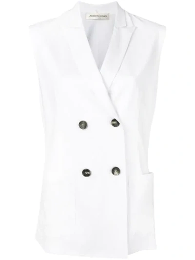Lamberto Losani Button Waistcoat In White